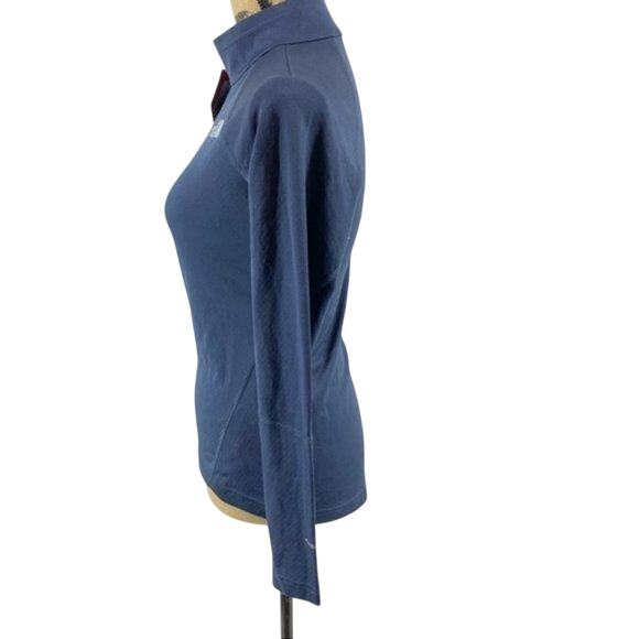 North Face Pullover 1/4 Zip Textured Track Blue Xsmall - Picture 2 of 6
